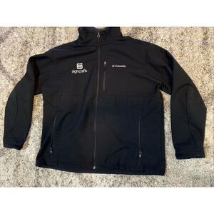 Columbia Ascender Soft‎ Shell Black Full Zip Jacket WM6044 Men's XXL